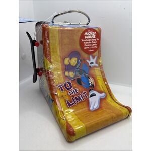 New Disney‎ Mickey Mouse Skateboard Ramp Tin Lunchbox